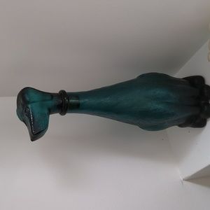 Vintage Juniper Dachshund Blue Decanter 12.5" Tall